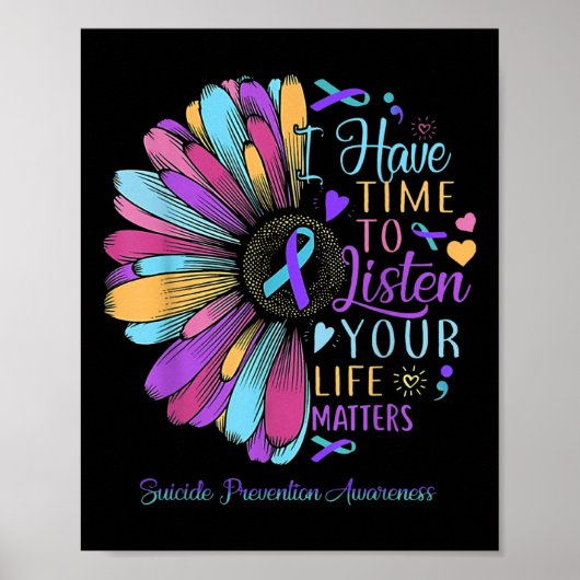 Poster Sensibilisation à la prévention du suicide J'ai le (Devant)