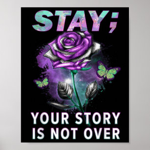 Poster Sensibilisation à la prévention du suicide Restez