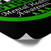 Poster Sensibilisation À La Santé Arrêter Le Ruban Vert S (Coin)