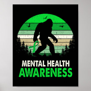 Poster Sensibilisation à la santé Bigfoot Sasquatch Santé
