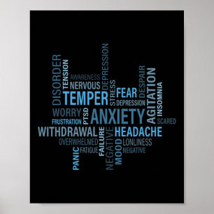 Poster Sensibilisation à la santé mentale Anxiété Dépress