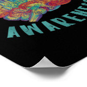 Poster Sensibilisation à la santé mentale Cerveau arc-en- (Coin)