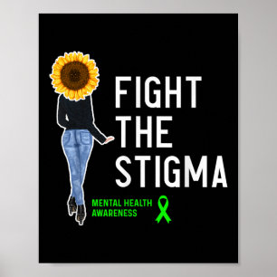 Poster Sensibilisation à la santé mentale - Combattre la