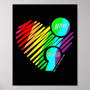 Poster Sensibilisation à la santé mentale Couleur arc-en-