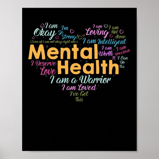 Poster Sensibilisation à la santé mentale Dépression card (Devant)