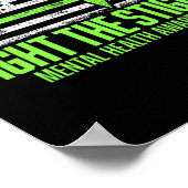 Poster Sensibilisation à la santé mentale du drapeau amér (Coin)