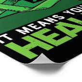 Poster Sensibilisation à la santé mentale du ruban vert (Coin)