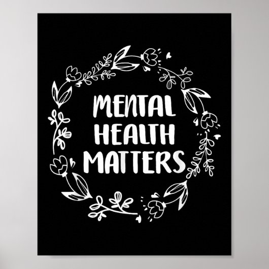 Poster Sensibilisation à la santé mentale Prévention du s (Devant)