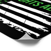 Poster Sensibilisation à la santé mentale Ribbon vert (Coin)