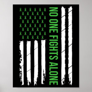 Poster Sensibilisation à la santé mentale Ribbon vert