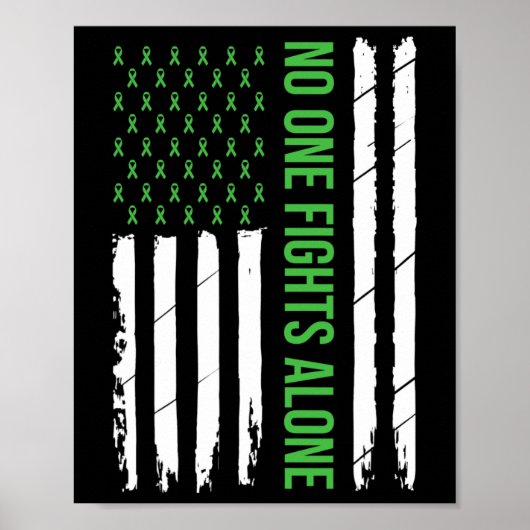 Poster Sensibilisation à la santé mentale Ribbon vert (Devant)