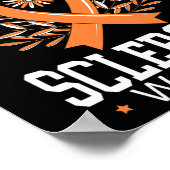 Poster Sensibilisation à la sclérose Ruban orange (Coin)