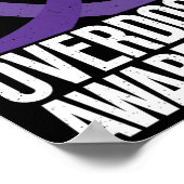 Poster Sensibilisation À La Surdose Dans Le Ruban Violet (Coin)