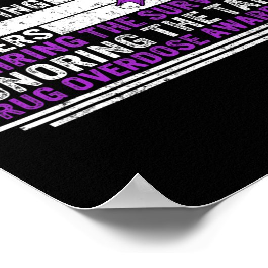 Poster Sensibilisation À La Surdose De Drogue À L'Appui D (Coin)