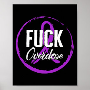 Poster Sensibilisation à la surdose de drogue Août Surdos