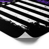 Poster Sensibilisation à la surdose de drogue Drapeau amé (Coin)