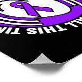 Poster Sensibilisation à la surdose de ruban pourpre Miss (Coin)