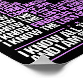 Poster Sensibilisation à la surdose Je connais la douleur (Coin)