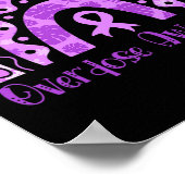 Poster Sensibilisation À La Surdose Ruban Violet Arc-En-C (Coin)