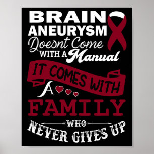 Poster Sensibilisation à l'aneurysme Soutien de la famill