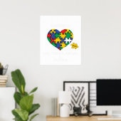 Poster sensibilisation à l'autisme (Bureau à domicile)