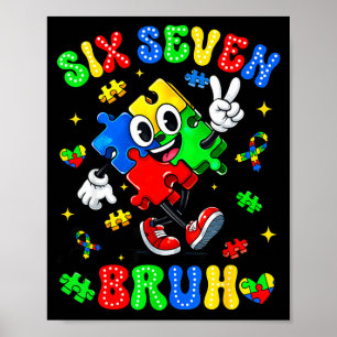 Poster Sensibilisation à l'autisme 67 six sept bruh puzzl