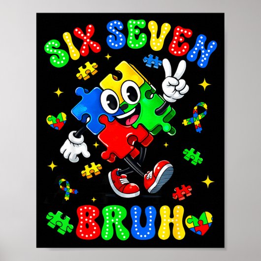 Poster Sensibilisation à l'autisme 67 six sept bruh puzzl (Devant)