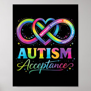 Poster Sensibilisation à l'autisme Acceptation de l'éduca