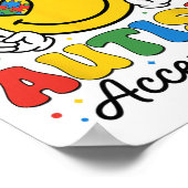 Poster Sensibilisation à l'autisme Acceptation Enseigneme (Coin)