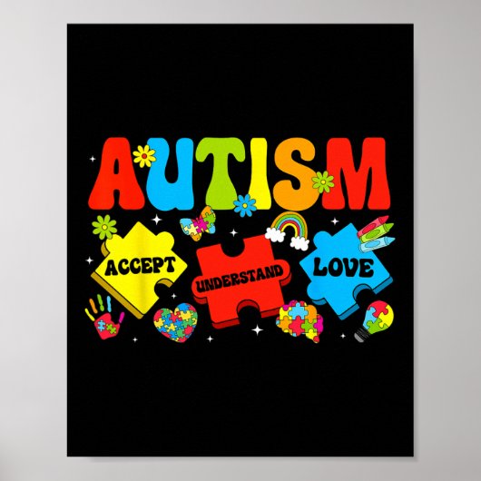 Poster Sensibilisation à l'autisme Accepter Comprendre Am (Devant)