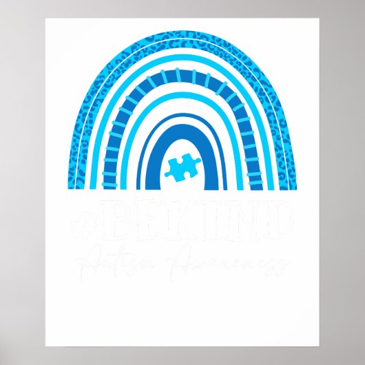 Poster sensibilisation à l'autisme arc-en-ciel (Devant)