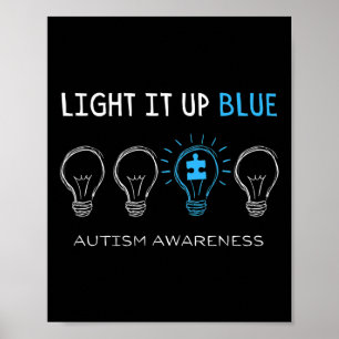Poster Sensibilisation à l'autisme Illuminez-le en bleu H