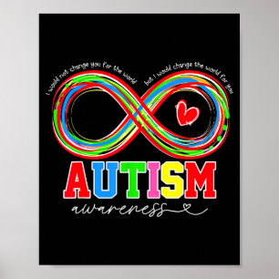 Poster Sensibilisation à l'autisme Je changerais le monde