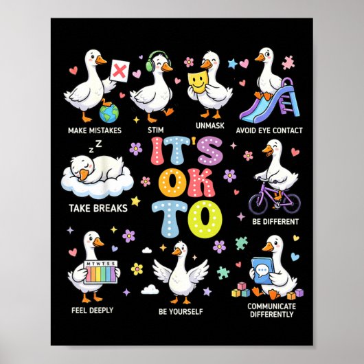 Poster Sensibilisation à l'autisme Pour être différent Si (Devant)