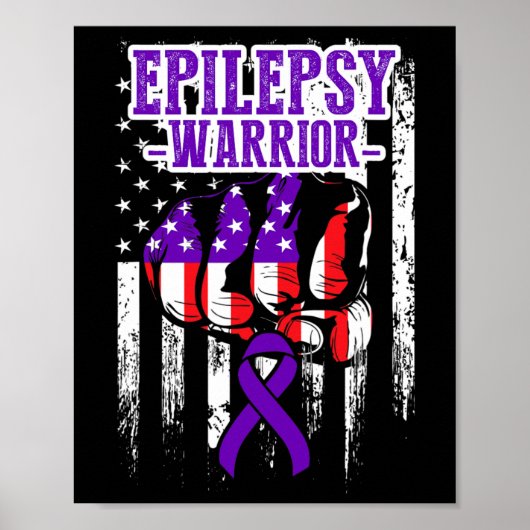 Poster Sensibilisation à l'épilepsie Guerrier épileptique (Devant)