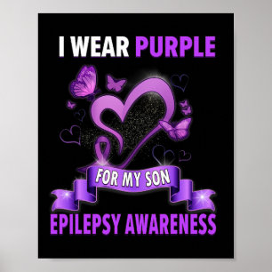 Poster Sensibilisation à l'épilepsie Je porte du violet p
