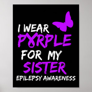 Poster Sensibilisation À L'Épilepsie Je Porte Du Violet P