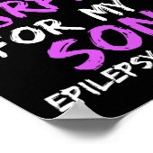 Poster Sensibilisation à l'épilepsie Je porte le pourpre (Coin)