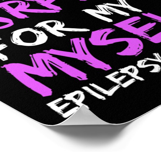 Poster Sensibilisation à l'épilepsie Je porte le pourpre (Coin)