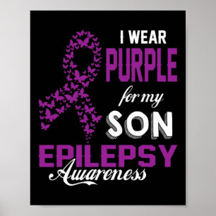 Poster Sensibilisation à l'épilepsie Je porte le violet p