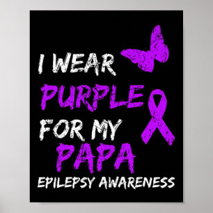 Poster Sensibilisation à l'épilepsie Je porte le violet p