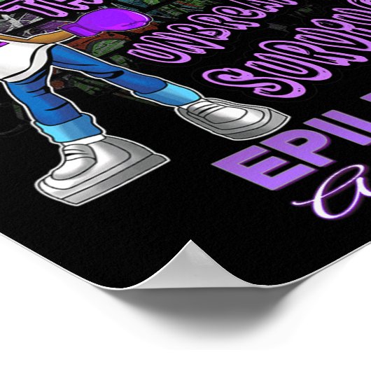 Poster Sensibilisation à l'épilepsie Melanin Black Women  (Coin)