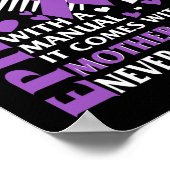 Poster Sensibilisation à l'épilepsie Mère pourpre Ribbon  (Coin)