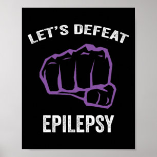 Poster Sensibilisation à l'épilepsie Ruban pourpre - Épil