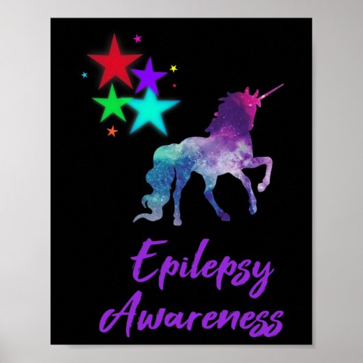 Poster Sensibilisation à l'épilepsie Ruban violet 2 (Devant)