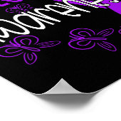 Poster Sensibilisation à l'épilepsie Ruban violet 3 (Coin)
