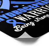 Poster Sensibilisation à l'hydrocéphalie Soutien au ruban (Coin)