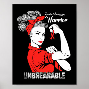 Poster Sensibilisation à l'neurysme cérébral Femmes forte