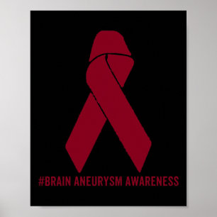 Poster Sensibilisation à l'neurysme cérébral Survivant