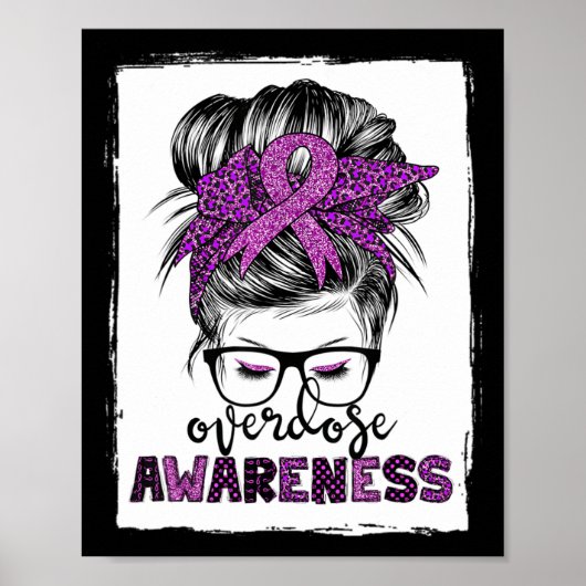 Poster Sensibilisation À L'Overdose Mignonne Bun Cheveux (Devant)